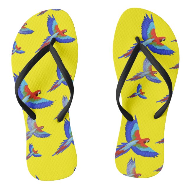 Mikitiez parrot hawaii summersunset beach spring  flip flops (Footbed)