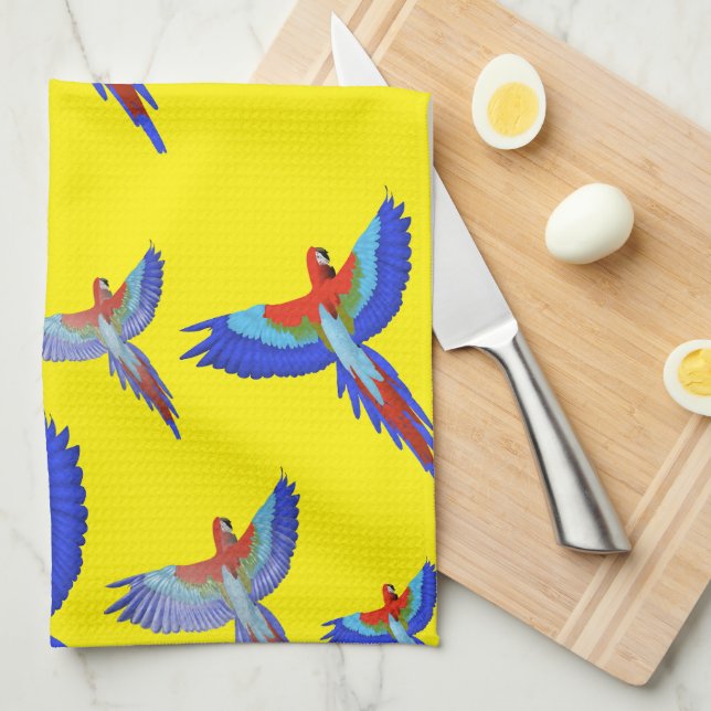 Mikitiez parrot hawaii summersunset beach spring kitchen towel (Quarter Fold)