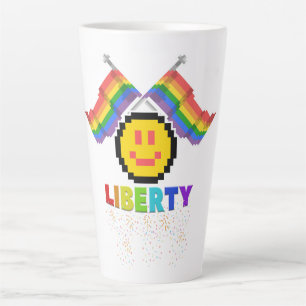 Mikitiez PE olympics donut rainbow sport lgbtqia+  Latte Mug