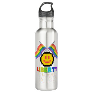 Mikitiez PE olympics donut rainbow sport lgbtqia+ Stainless Steel Water Bottle