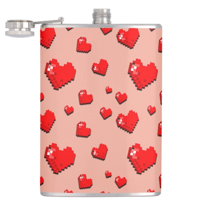 Mikitiez pink heart selflove june gemini flask (Opened)