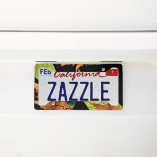 Mikitiez pisces nature selflove rose flower  license plate frame