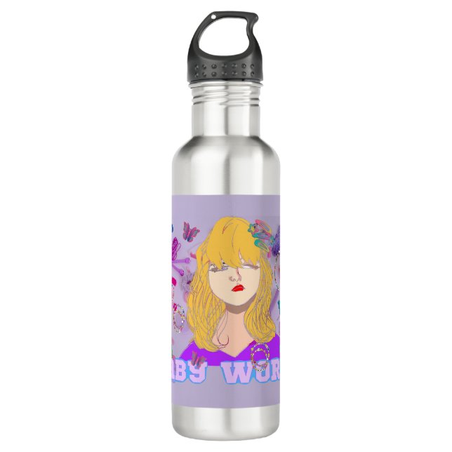 Mikitiez premier movie night princess doll summer  stainless steel water bottle (Front)