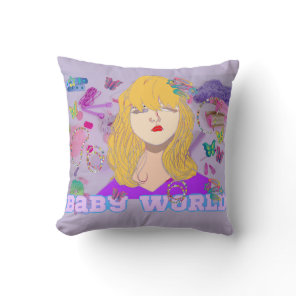 Mikitiez premier movie night princess doll summer  throw pillow