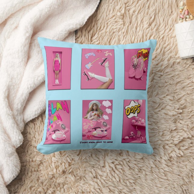Mikitiez premier movie night princess doll T-Shirt Throw Pillow (Blanket)