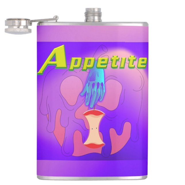 Mikitiez red skull toxic apple vegan summer  flask (Opened)