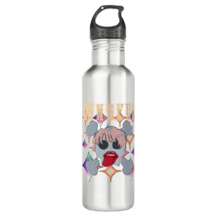 Mikitiez rock star skull red birthday redlip stainless steel water bottle