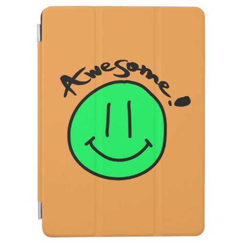 Mikitiez smiley face school summer spring green  iPad air cover