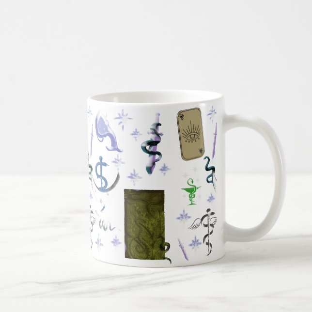 Mikitiez snake snakeperson wizard witch magic  coffee mug (Right)