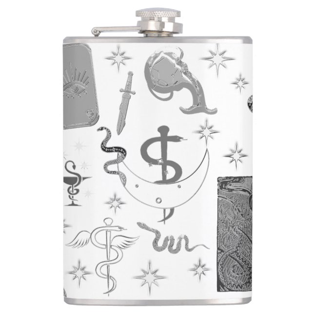 Mikitiez snake snakeperson wizard witch magic  flask (Front)
