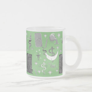 Mikitiez snake snakeperson wizard witch magic frosted glass coffee mug