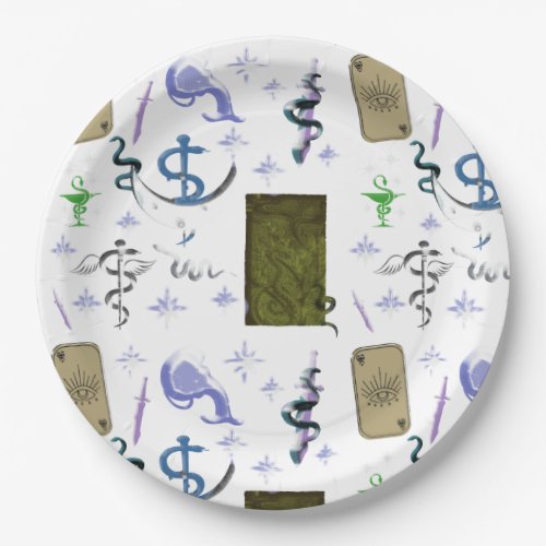 Mikitiez snake snakeperson wizard witch magic  paper plates