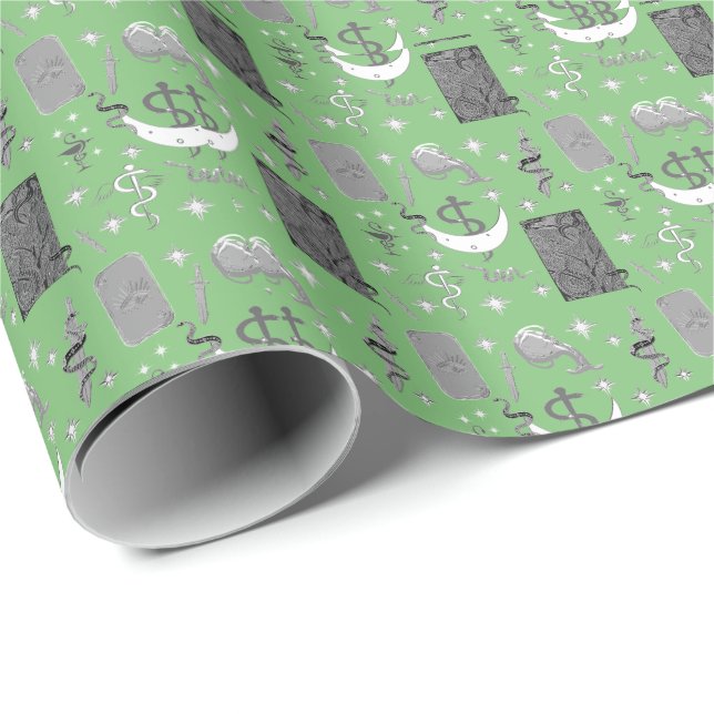 Mikitiez snake snakeperson wizard witch magic  wrapping paper (Roll Corner)