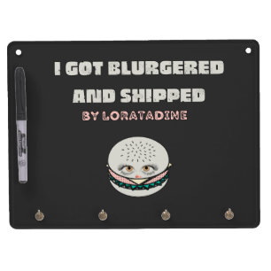 Mikitiez space dolly skull burger chips frenchfrie dry erase board with keychain holder