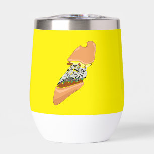 Mikitiez space dolly skull burger chips frenchfrie thermal wine tumbler