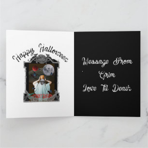 Mikitiez spooky vibes vintage gothic halloween card