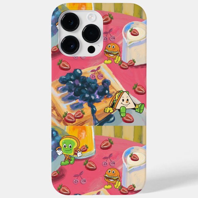 Mikitiez strawberry yogert usaflag burger fruit  Case-Mate iPhone case (Back)