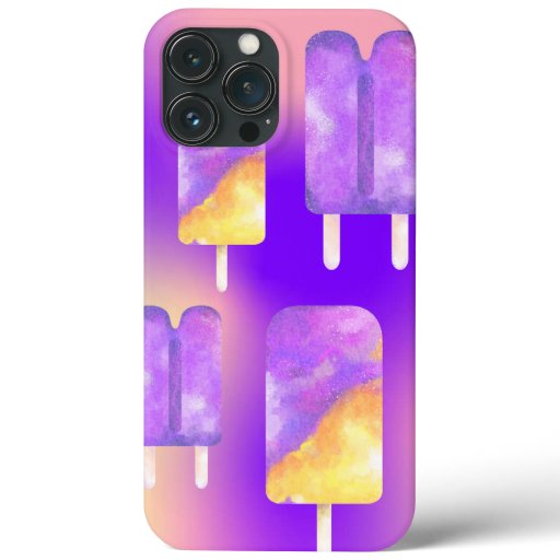 Mikitiez summer rainbow purple gold popsicle iPhone 13 pro max case