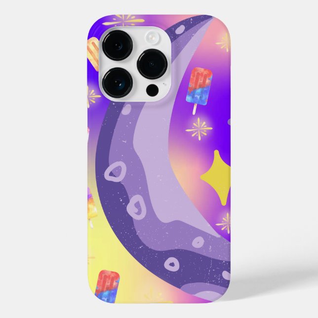Mikitiez summer rainbow purple gold popsicle Case-Mate iPhone case (Back)