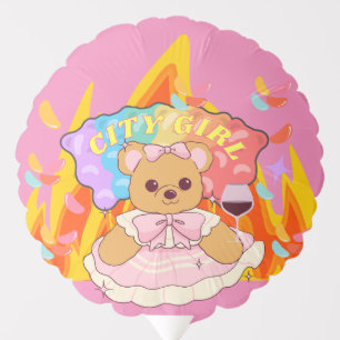 Mikitiez summer teddy bear jelly red wine fire balloon