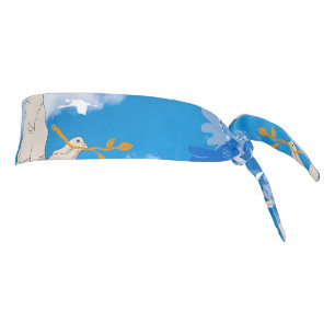Mikitiez white bird blue sky summer beach freedom tie headband