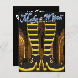 Mikitiez witch wizard halloween fullmoon  invitation