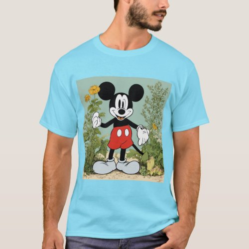 MikkyMouse Sky Blue T_Shirt