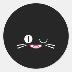 Miko Kuta Neko Cat Cosplay Glitch Video Game Techs Classic Round Sticker