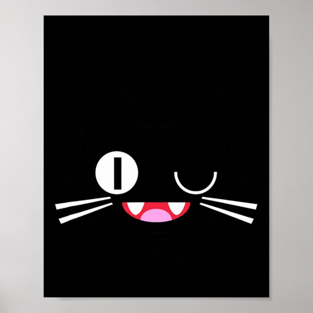 Miko Kuta Neko Cat Cosplay Glitch Video Game Techs Poster (Front)