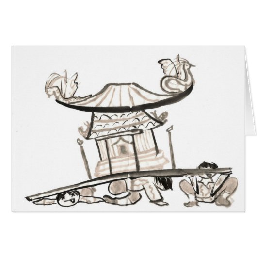 Mikoshi shrine cards (Front Horizontal)