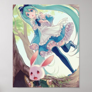 Miku in Wonderland ft Poster