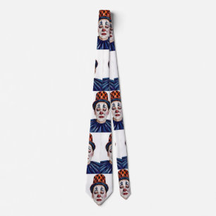 Mila Wears the Smile Too Well – A Clowns Portrait Neck Tie