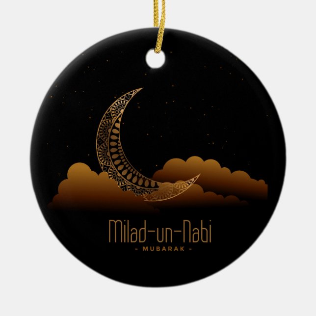 Milad Un Nabi Mubarak Ceramic Ornament (Front)