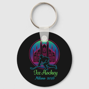Milan 2026 Ice Hockey Winter 2026 And Duomo Di Mil Keychain