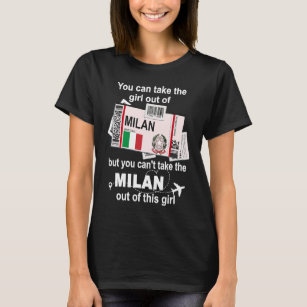 Milan Boarding Pass  Milan Girl  Milan T-Shirt