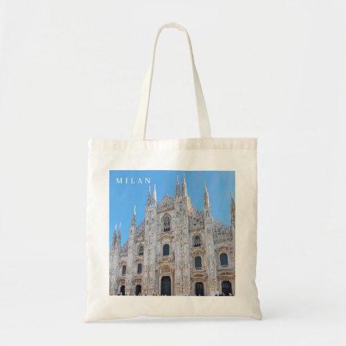 Milan Cathedral view tote bag