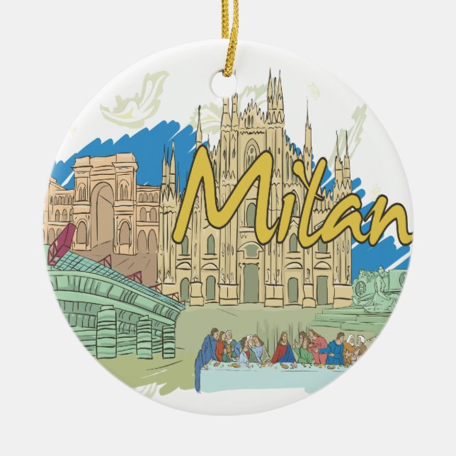 Milan Ceramic Ornament (Front)