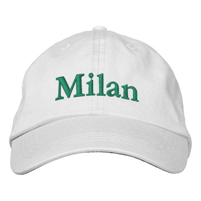 Milan City Pride Embroidered Baseball Cap (Front)