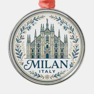 Milan Duomo Italy Metal Ornament