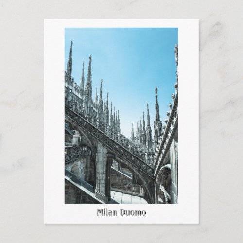 Milan Duomo Roof Postcard