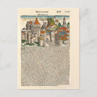 Milan Italy 1493 Medieval Chronicle Old Book Postcard