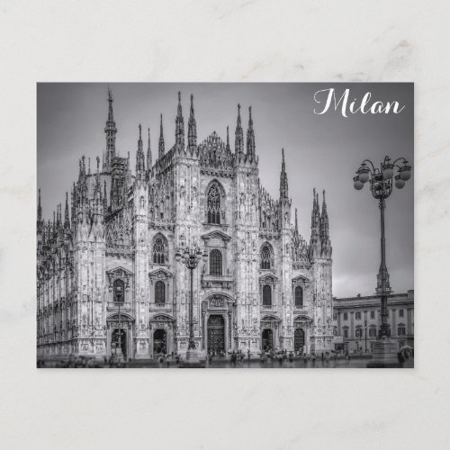 Milan Italy Cathedral Travel Photo Postcard