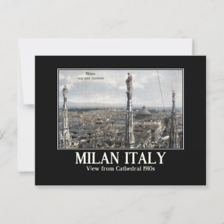 Milan, Italy Cathedral View 1910s Vintage Inspired Postcard