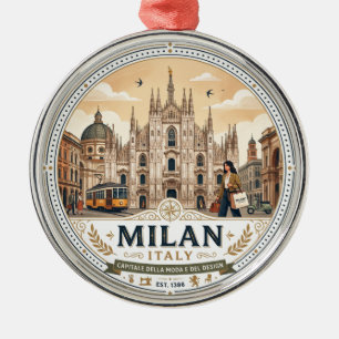 Milan Italy Metal Ornament