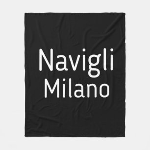 Milan Italy Navigli T-Shirt Fleece Blanket