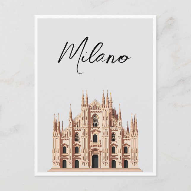 Milan Italy Postcard (Front)