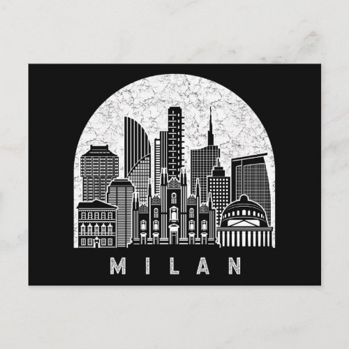 Milan Italy Skyline Postcard