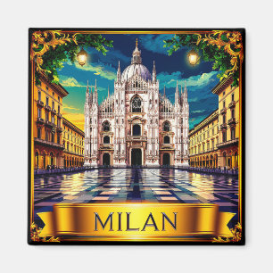 🧲 Milan Italy Travel Souvenir Keepsake Magnet
