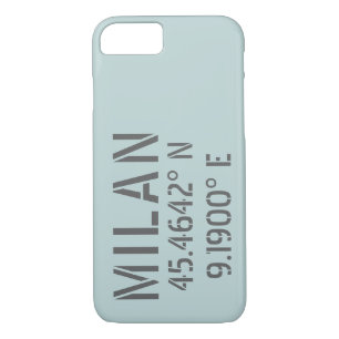 Milan Latitude Longitude iPhone 8/7 Case