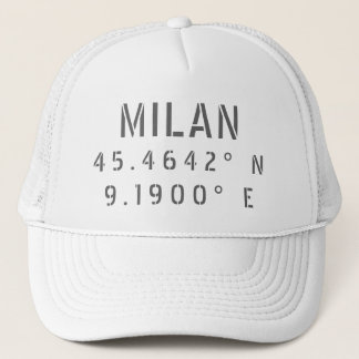 Milan Latitude Longitude Trucker Hat
